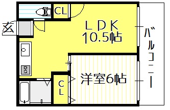 大阪市平野区加美北のマンションの間取り