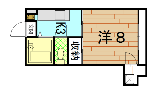 鹿児島市荒田のマンションの間取り