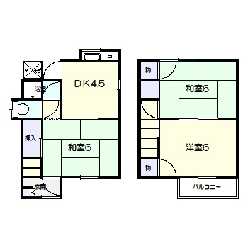 広島県呉市阿賀北５（一戸建）の賃貸物件の間取り