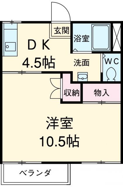 愛知県名古屋市西区枇杷島５（アパート）の賃貸物件の間取り