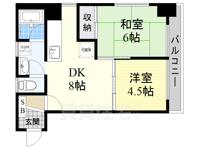 名古屋市中区松原のマンションの間取り