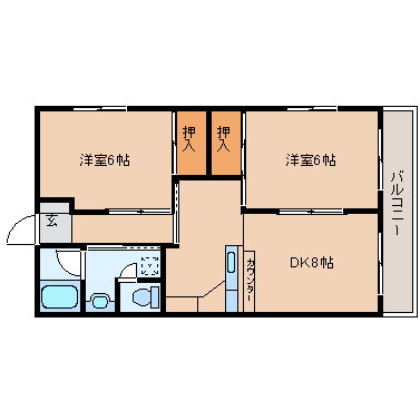 パレスコバヤシの間取り