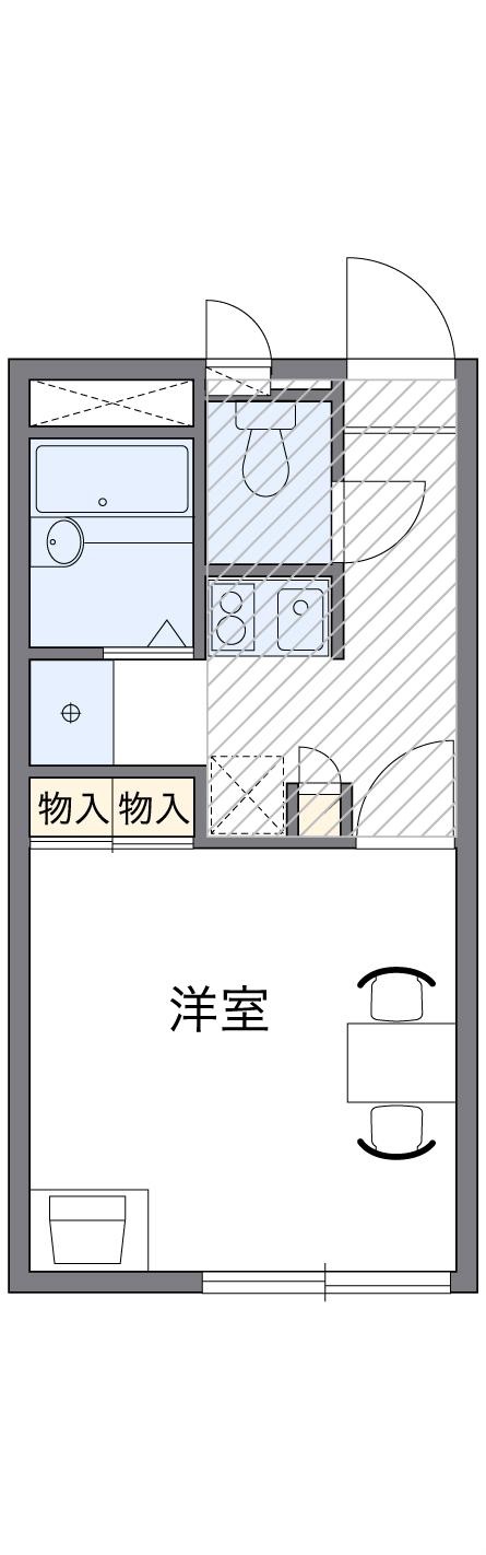 相模原市緑区大島のアパートの間取り