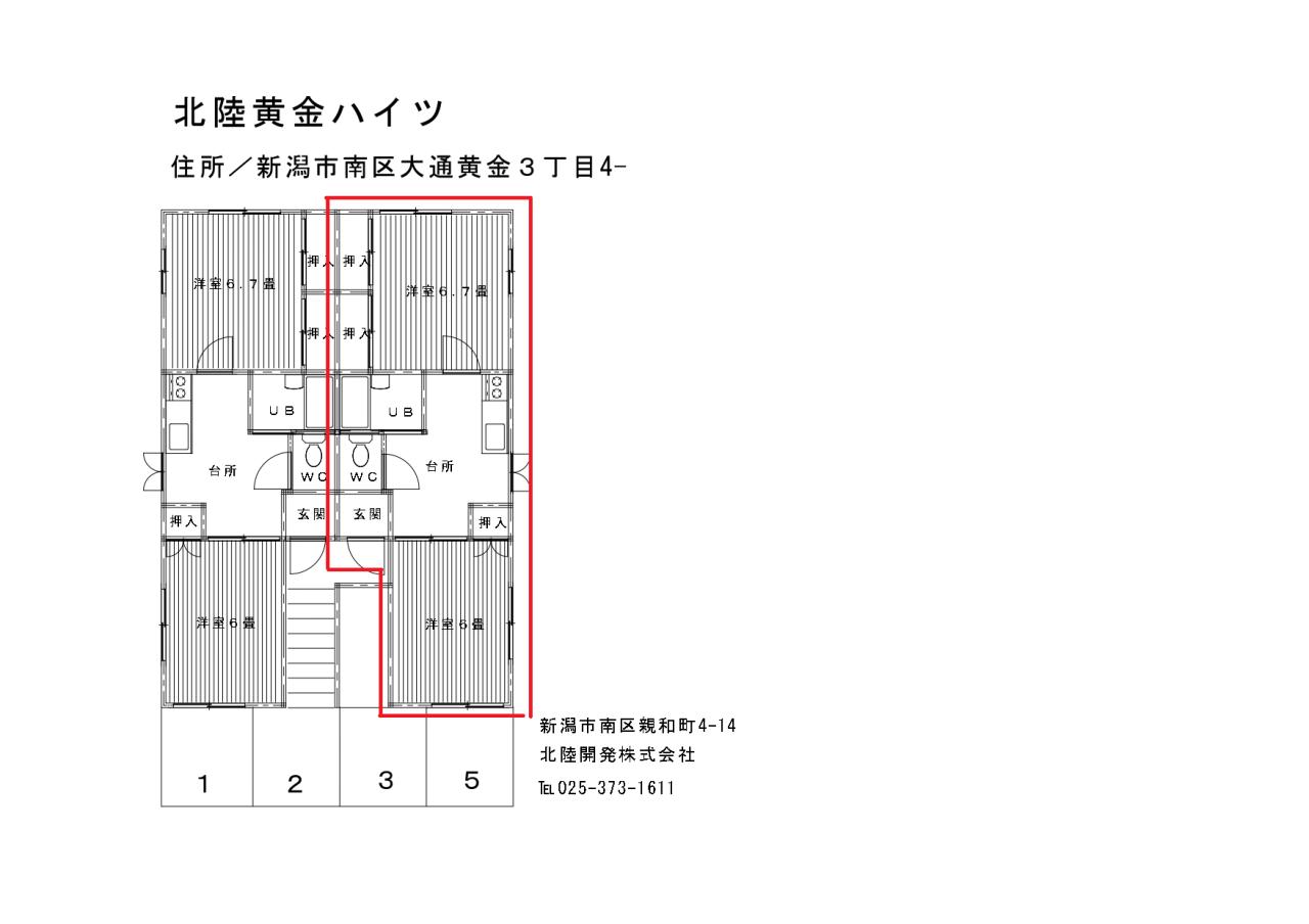 北陸黄金ハイツＧの間取り