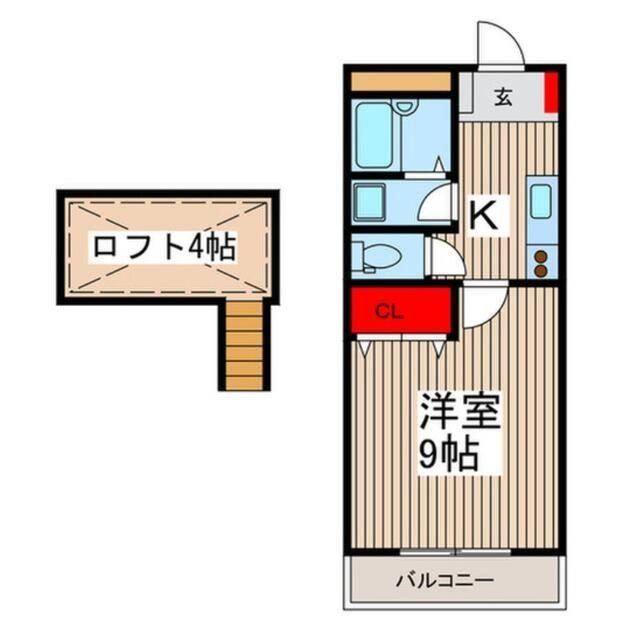 川口市大字西新井宿のアパートの間取り