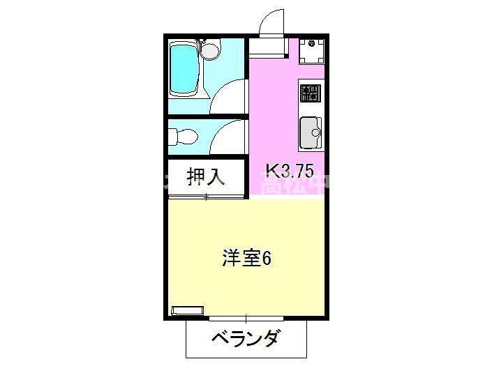 プレジールカタオカの間取り