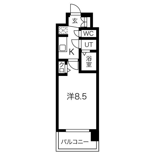 プレサンスTHE KYOTO 流雅の間取り