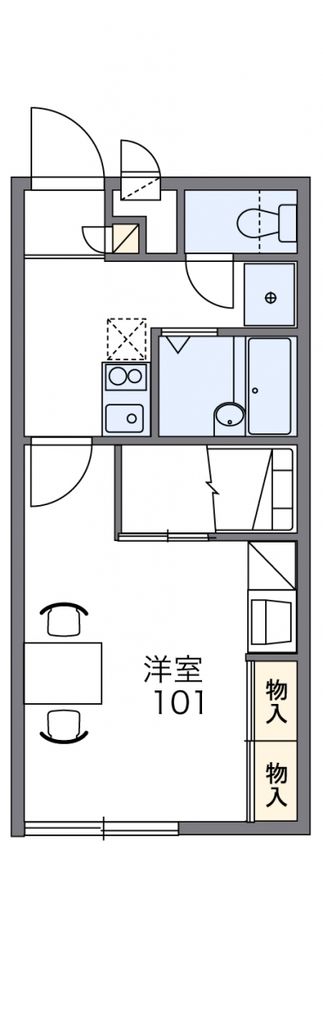 熊谷市新堀新田のアパートの間取り