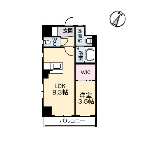 呉市西中央のマンションの間取り