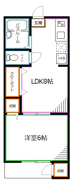 杉並区西荻南のアパートの間取り