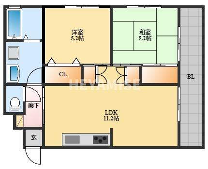 シティハイツ住吉の間取り