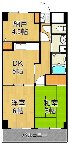 川崎市幸区南幸町のマンションの間取り