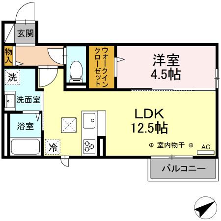 Ｄ－ＲＯＯＭみたけIIの間取り