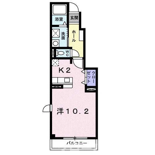 坂出市笠指町のアパートの間取り