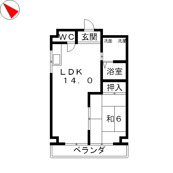 守山市伊勢町のアパートの間取り