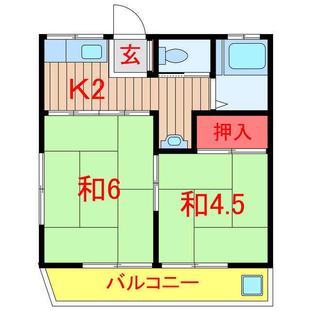 船橋市新高根のアパートの間取り