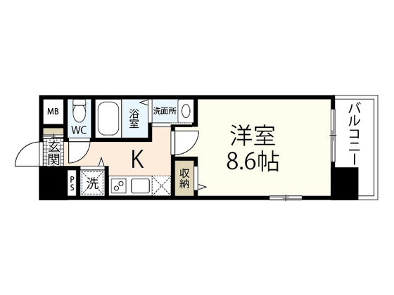 【広島市中区国泰寺町のマンションの間取り】