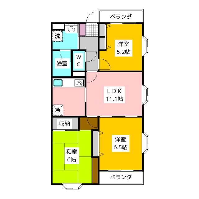 【ヤマジン　ロージュの間取り】