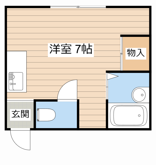 湖南市三雲のアパートの間取り