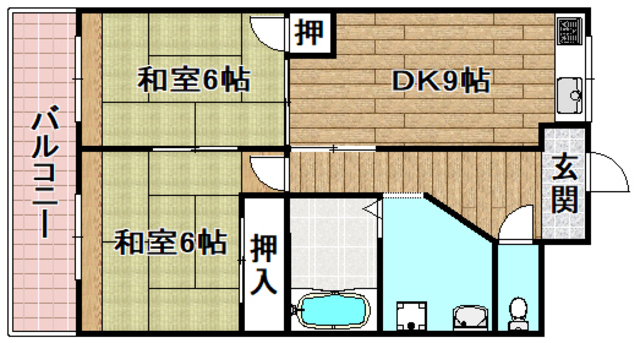 高槻市如是町のマンションの間取り