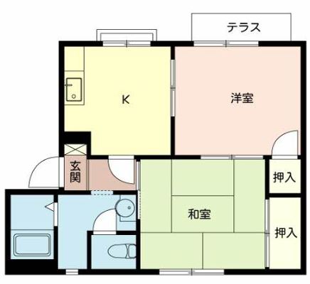 ハイツ鴨谷台の間取り