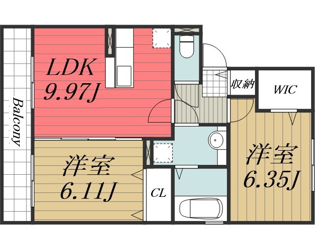 成田市西三里塚のアパートの間取り