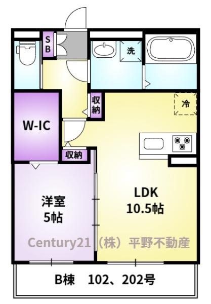 アルビレッジ　B棟の間取り