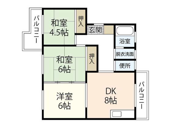 広島市中区吉島東のマンションの間取り