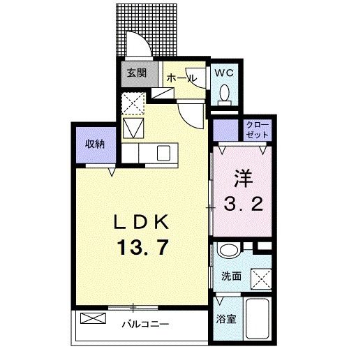 揖保郡太子町鵤のアパートの間取り