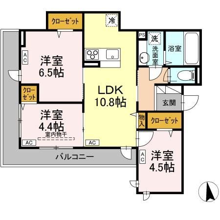 アセットコート貫井北町Ｂの間取り