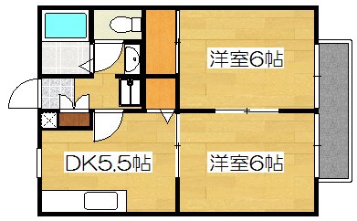 サンガーデンれいめい　B棟の間取り