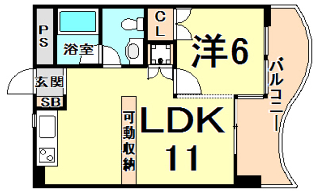 尼崎市常松のマンションの間取り