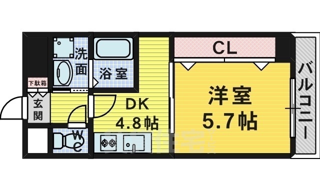 堺市堺区宿院町西のマンションの間取り