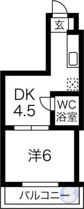 京都市上京区元北小路町のマンションの間取り