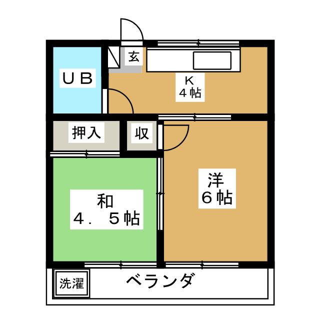 大田区東六郷のマンションの間取り