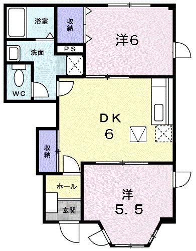 サンライズ２１　Ａの間取り