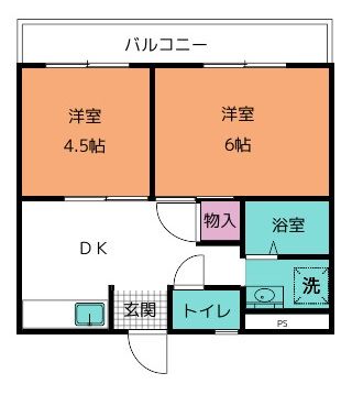 岩出市高塚のマンションの間取り