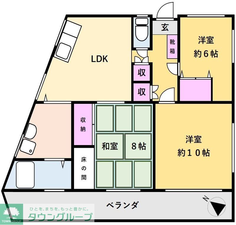 土肥コーポの間取り