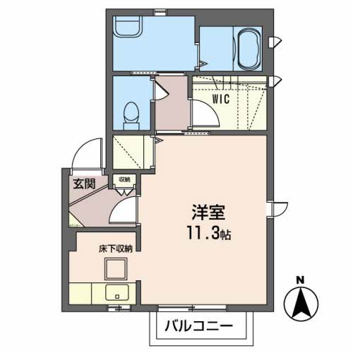 仙台市青葉区桜ケ丘のアパートの間取り