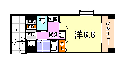 エステムコート新神戸エリタージュの間取り写真