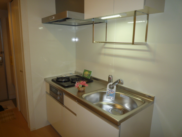 キッチン　2口システムコンロ、グリル付