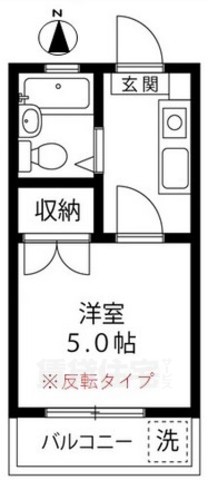 西武多摩川線 多磨駅 バス乗車時間：5分 最寄りバス停で下車 徒歩4分 2階建 築42年の間取り写真