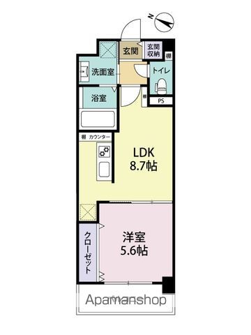 ＪＲ鹿児島本線 笹原駅 徒歩14分 9階建 築8年の間取り写真