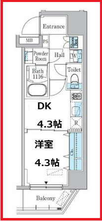 レフィールオーブ両国パークフロントの間取り写真