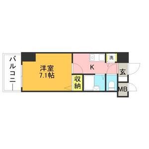 地下鉄箱崎線 千代県庁口駅 徒歩1分 12階建 築24年の間取り写真