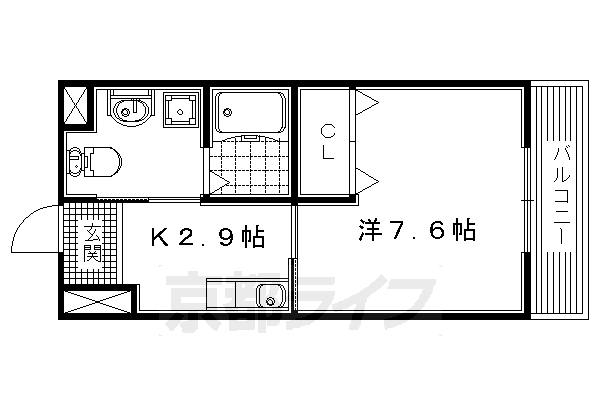 京阪本線 御殿山駅 徒歩3分 3階建 築18年の間取り写真