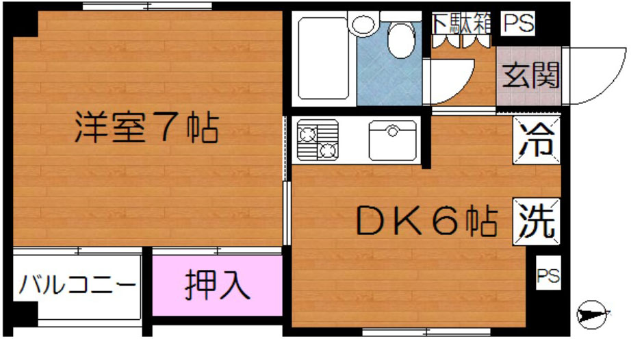 荒川区町屋のマンションの間取り