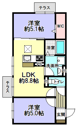 リニュエラ香里園町の間取り