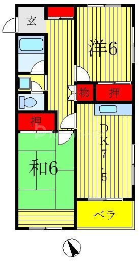 松戸市松戸新田のマンションの間取り