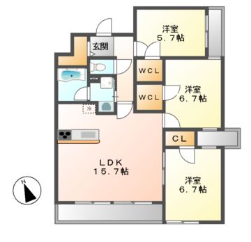 ユング城山の間取り